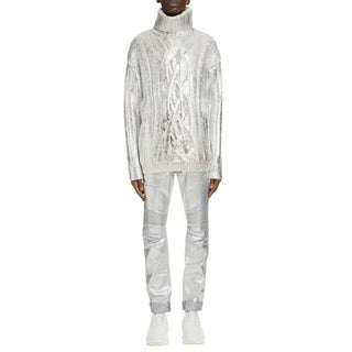 Balmain Brown Wool Men Turtleneck Sweater
