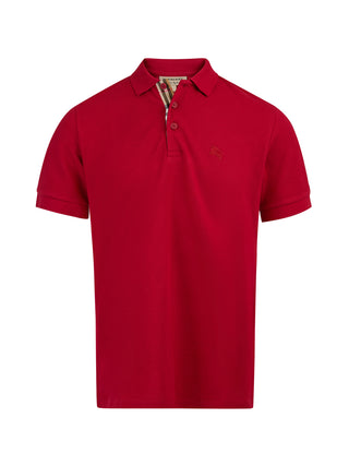 Burberry Red Cotton Collared Polo Shirt - Ginchy