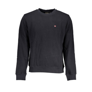 Napapijri Elegant Black Long Sleeved Crew Neck Sweatshirt - Ginchy