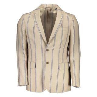 Gant Beige Linen Men Jacket - Ginchy