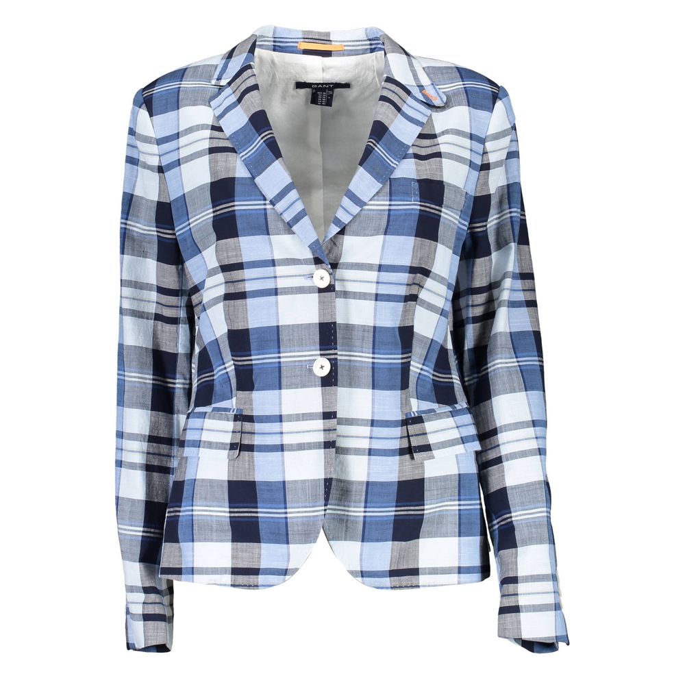 Gant Light Blue Cotton Women Jacket - Ginchy
