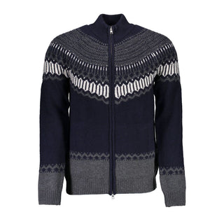 Gant Elegant Long Sleeve Zip Cardigan in Blue - Ginchy
