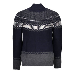 Gant Elegant Long Sleeve Zip Cardigan in Blue - Ginchy