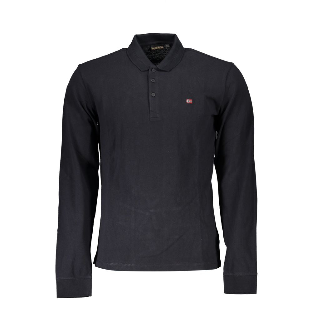 Napapijri Black Cotton Men Polo Shirt - Ginchy