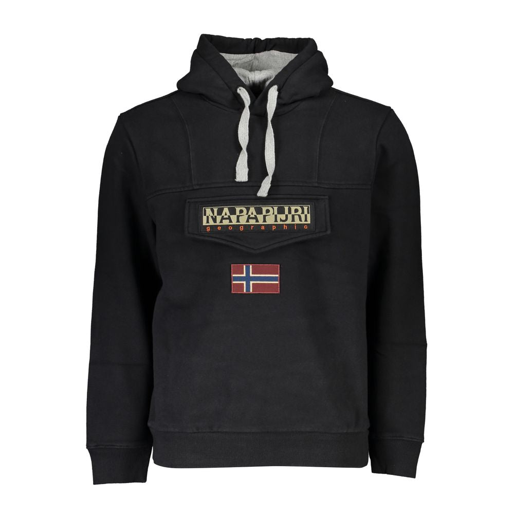Napapijri Black Cotton Men Sweater - Ginchy