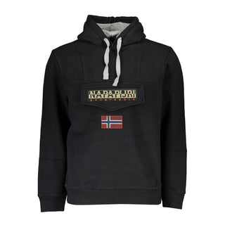 Napapijri Black Cotton Men Sweater - Ginchy