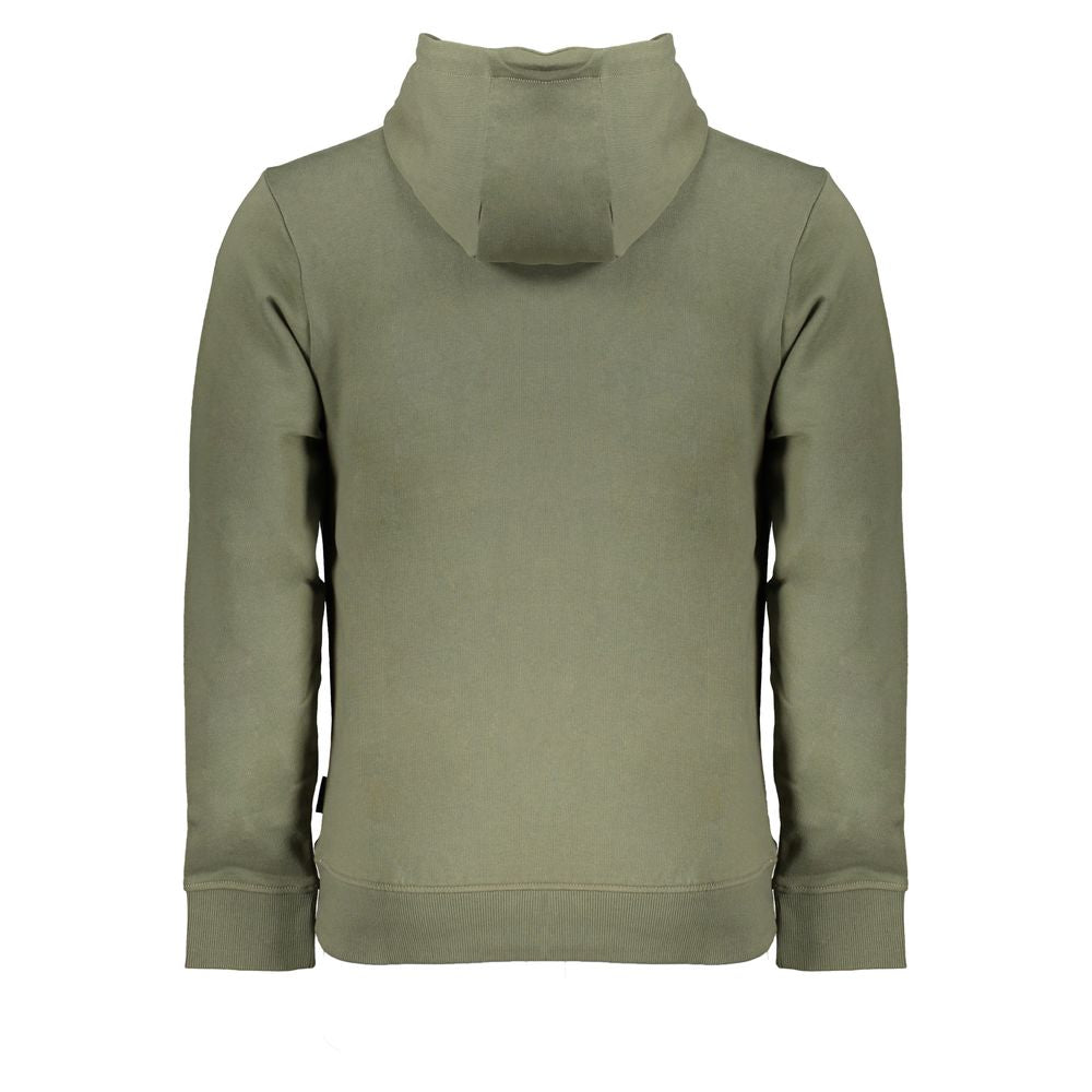 Napapijri Emerald Green Hooded Sweatshirt with Embroidery - Ginchy