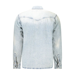 Hugo Boss Light Blue Cotton Men Shirt - Ginchy