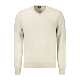 Hugo Boss Beige Cotton Men Sweater - Ginchy