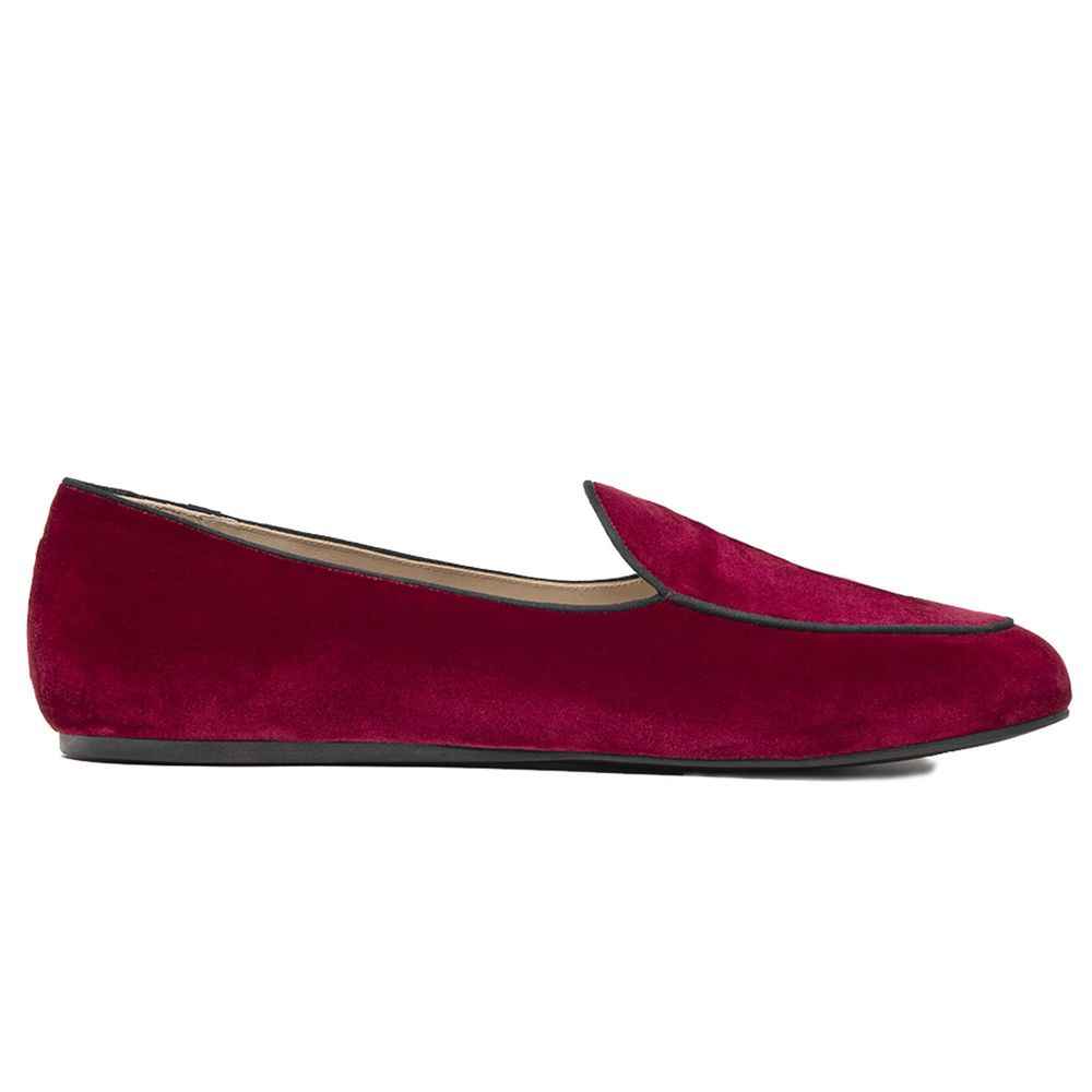 Charles Philip Red Velvet Loafer