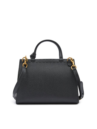 Gucci Black Leather GG Marmont Handbag with Gold Hardware