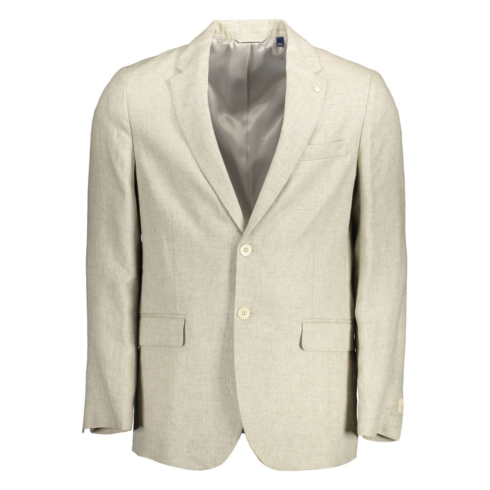 Gant Beige Linen Men Jacket - Ginchy