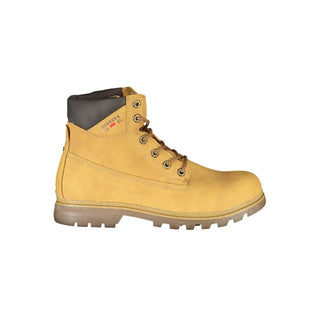 Carrera Vibrant Yellow Lace-Up Boots with Logo Detail - Ginchy