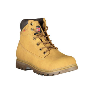 Carrera Vibrant Yellow Lace-Up Boots with Logo Detail - Ginchy