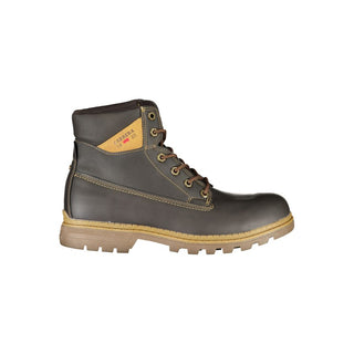 Carrera Rugged Brown Lace-Up Boots with Contrast Details - Ginchy
