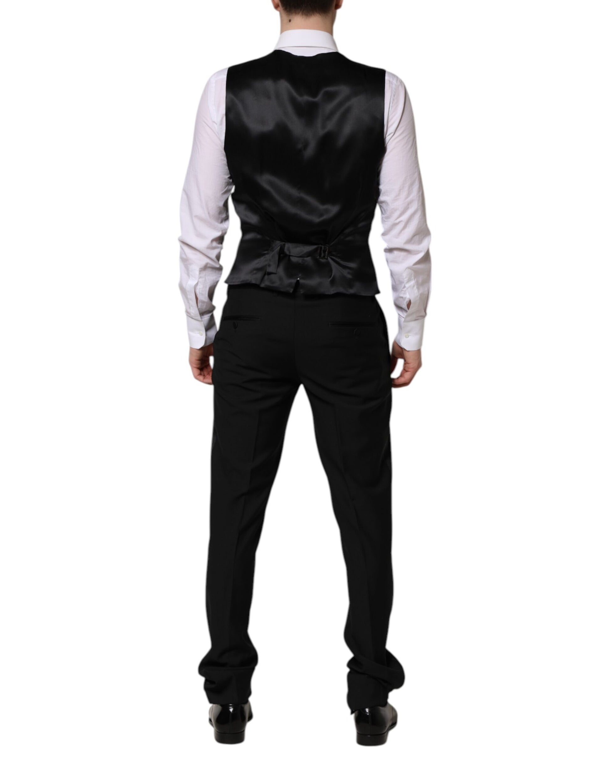 Dolce & Gabbana Black MARTINI Crystal Embellished 3 Pc Suit