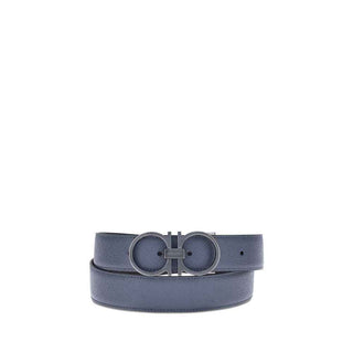 Ferragamo Blue Calf Leather Bos Taurus Regular Belt