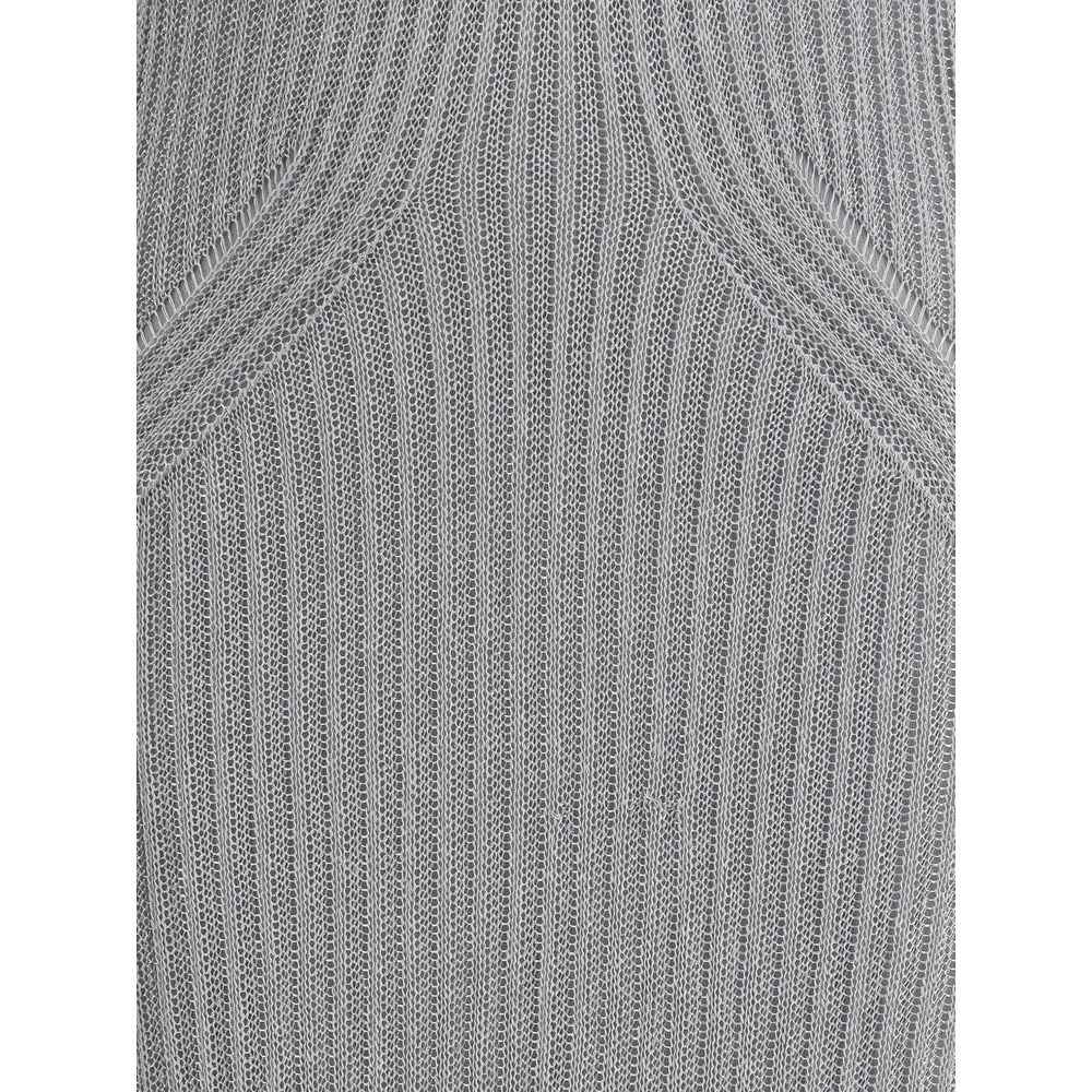 PINKO Metallic knit long Dress