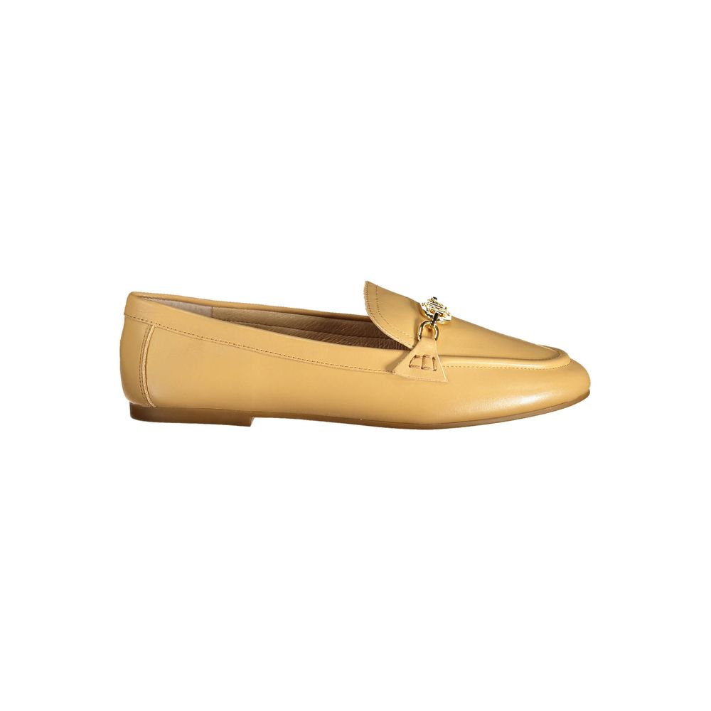 Ralph Lauren Beige Leather Flat Shoe - Ginchy