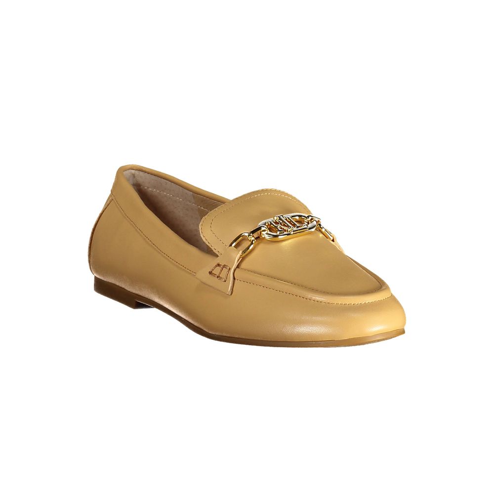 Ralph Lauren Beige Leather Flat Shoe - Ginchy