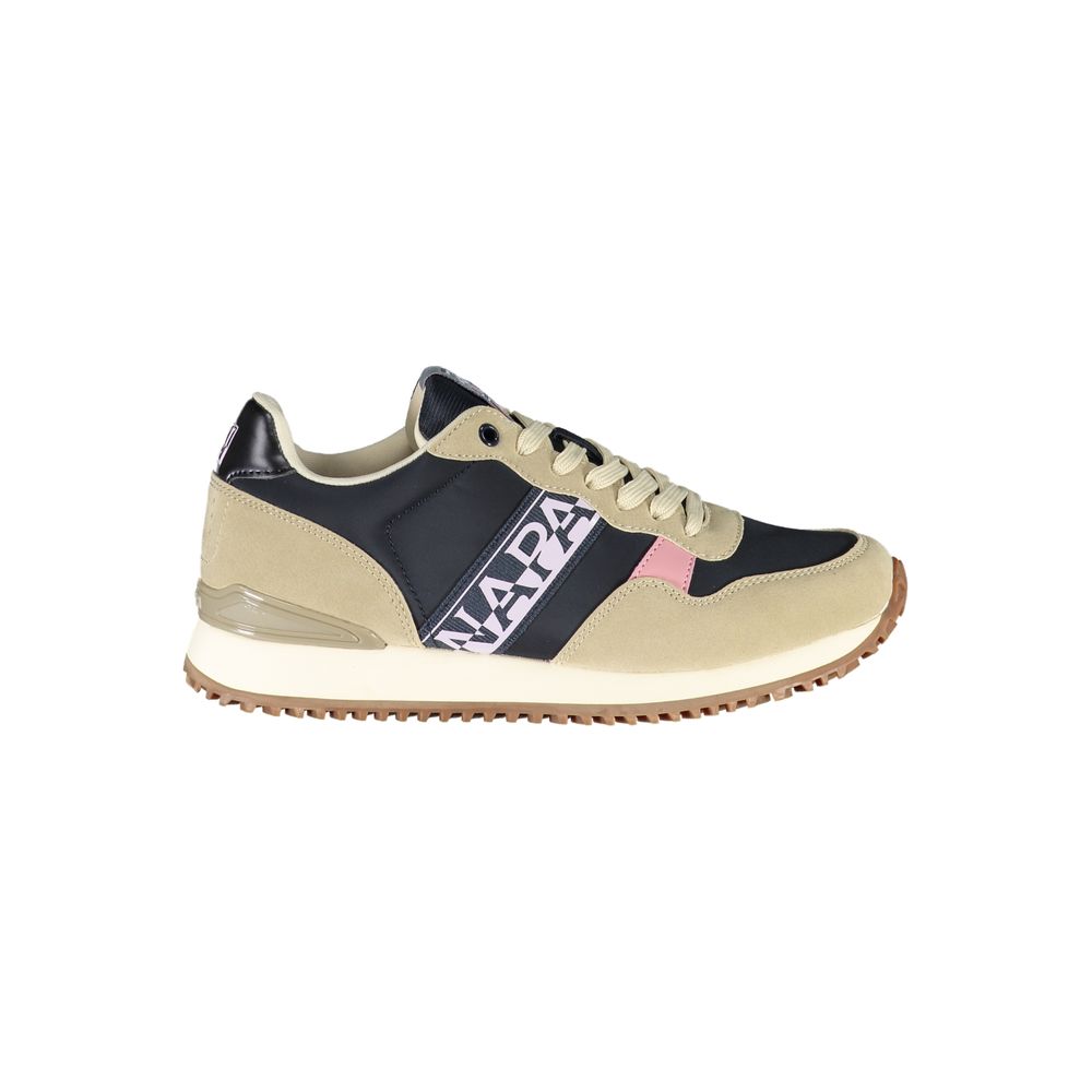 Napapijri Beige Lace-Up Sneakers with Contrasting Details - Ginchy