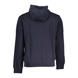 Napapijri Chic Blue Hooded Cotton Sweater for Men - Ginchy