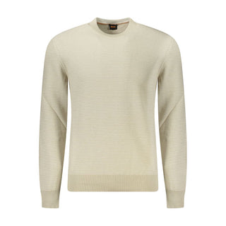 Hugo Boss Beige Cotton Men Sweater - Ginchy