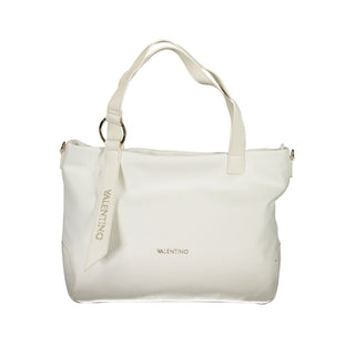 Mario Valentino White Recycled Handbag with Adjustable Strap