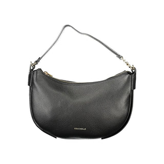 Coccinelle Black Leather C-Easy Handbag with Adjustable Strap