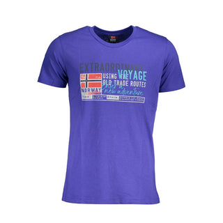 Norway 1963 Blue Cotton T-Shirt - Ginchy