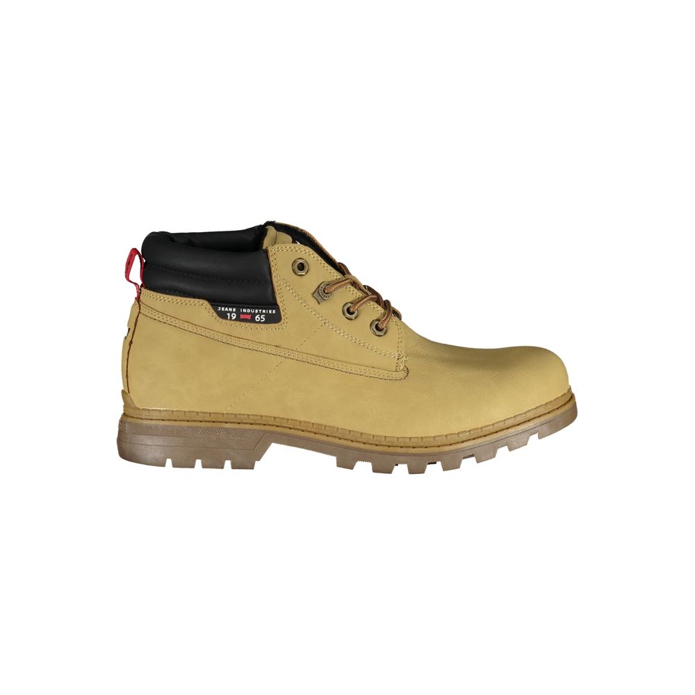 Carrera Beige Lace-Up Boots with Contrast Details - Ginchy
