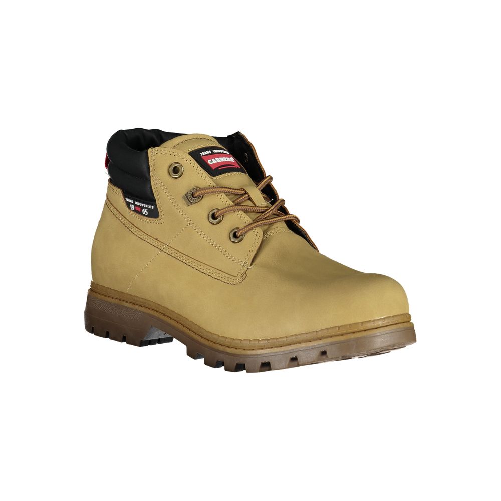 Carrera Beige Lace-Up Boots with Contrast Details - Ginchy