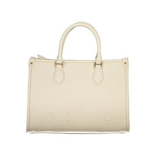 Mario Valentino Recycled Beige Handbag with Adjustable Strap