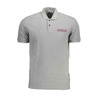 Napapijri Brown Cotton Men Polo Shirt