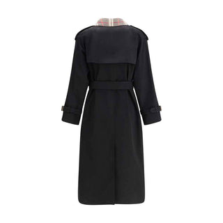Burberry Castleford long Trench Coat with Check collar