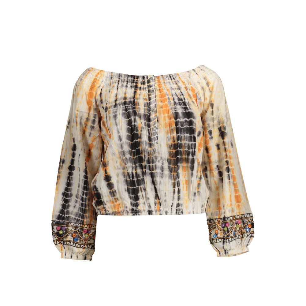 Desigual Beige Cotton Women T-Shirt - Ginchy