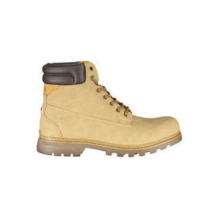 Carrera Dapper Beige Lace-Up Boots with Contrast Detailing - Ginchy