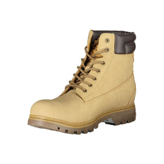 Carrera Dapper Beige Lace-Up Boots with Contrast Detailing - Ginchy