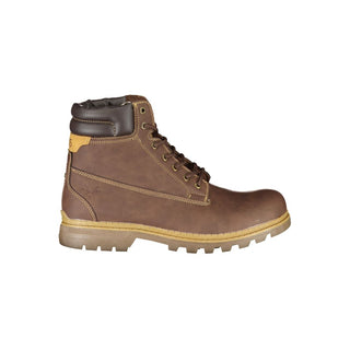 Carrera Elegant Brown Lace-Up Boots with Contrast Detail - Ginchy