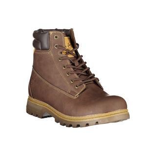 Carrera Elegant Brown Lace-Up Boots with Contrast Detail - Ginchy