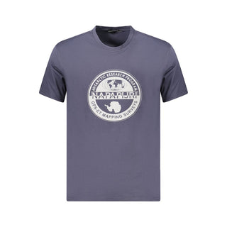 Napapijri Blue Cotton Men T-Shirt - Ginchy