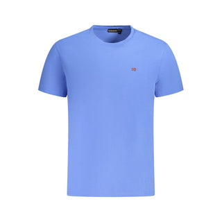 Napapijri Blue Cotton Men T-Shirt - Ginchy