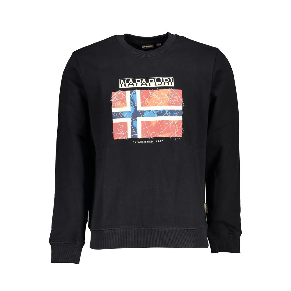 Napapijri Black Cotton Men Sweater - Ginchy