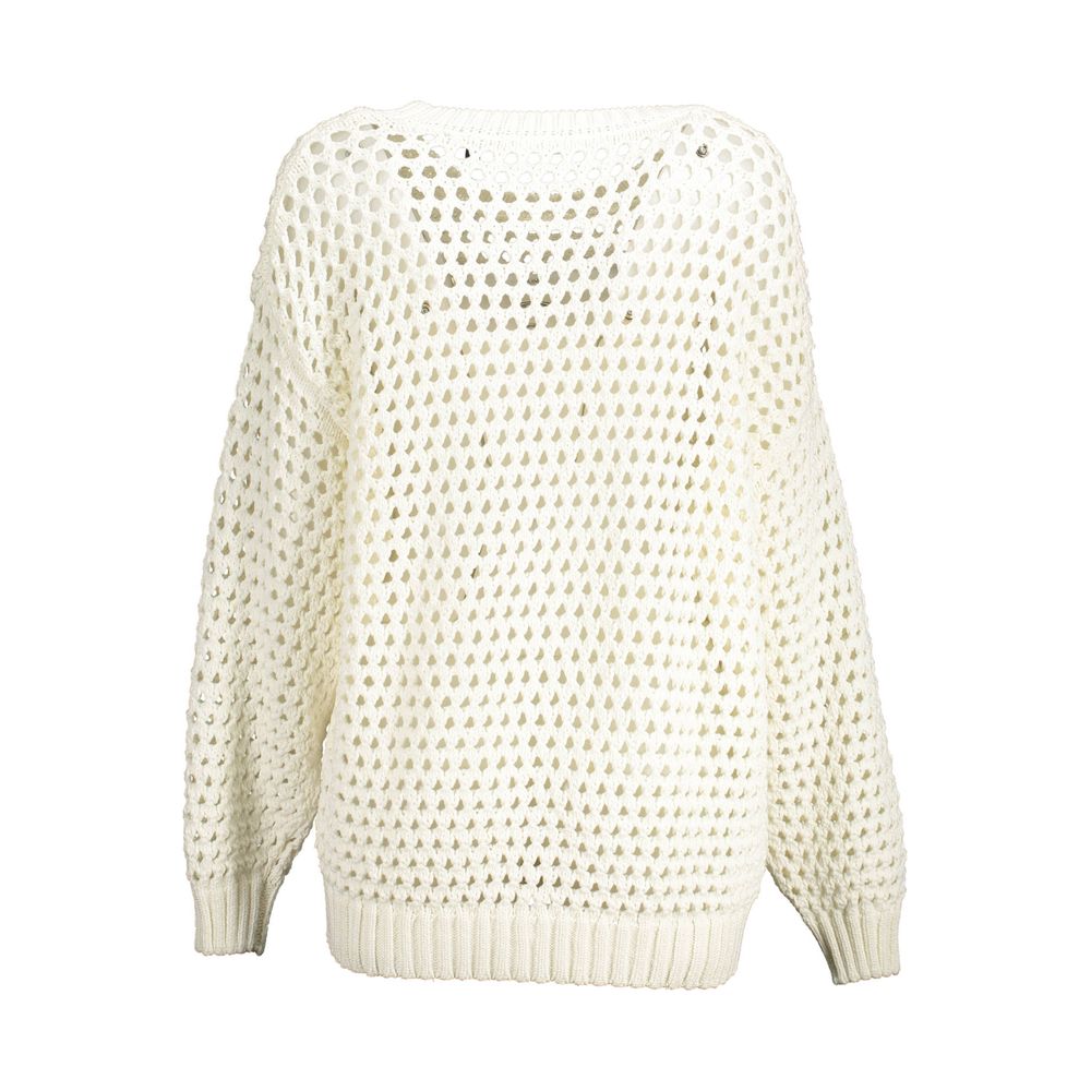 Gant White Cotton Women Sweater - Ginchy