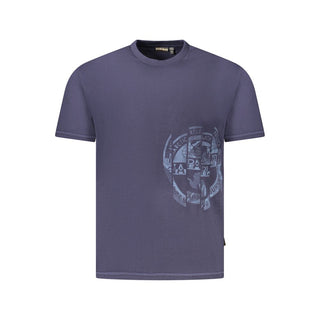 Napapijri Blue Cotton Men T-Shirt - Ginchy