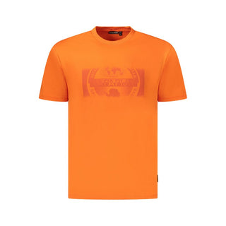 Napapijri Orange Cotton Men T-Shirt - Ginchy