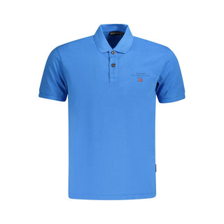 Napapijri Blue Cotton Men Polo Shirt - Ginchy
