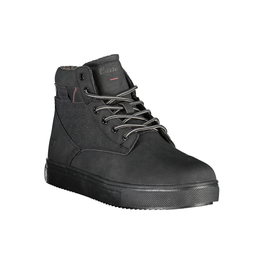Carrera Chic Black Lace-up Boots with Contrast Details - Ginchy