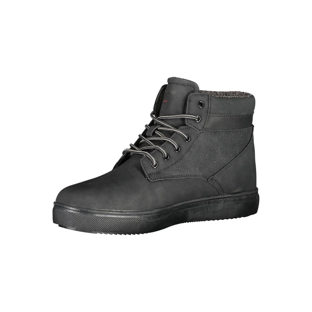 Carrera Chic Black Lace-up Boots with Contrast Details - Ginchy