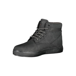 Carrera Chic Black Lace-up Boots with Contrast Details - Ginchy